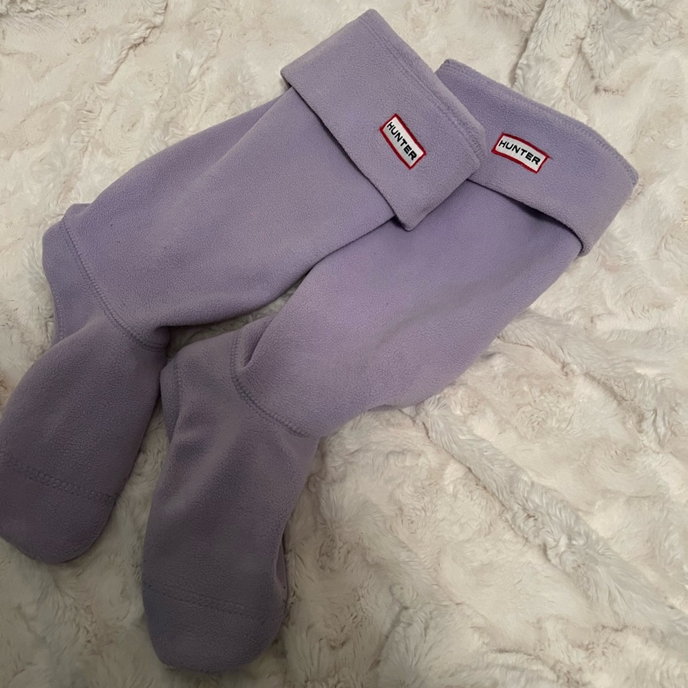 Hunter Lavender Fleece Tall Welly Boot Socks